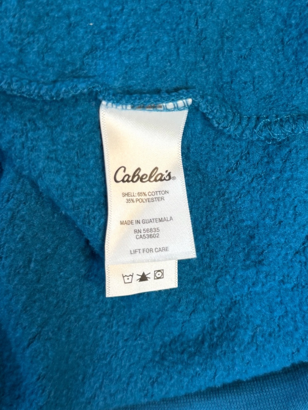 Cabelas Hoodie Mens XL Blue Logo Cotton The Great Outdoors Hunting Sweatshirt - Picture 4 of 6